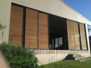 Large wooden gate shutter