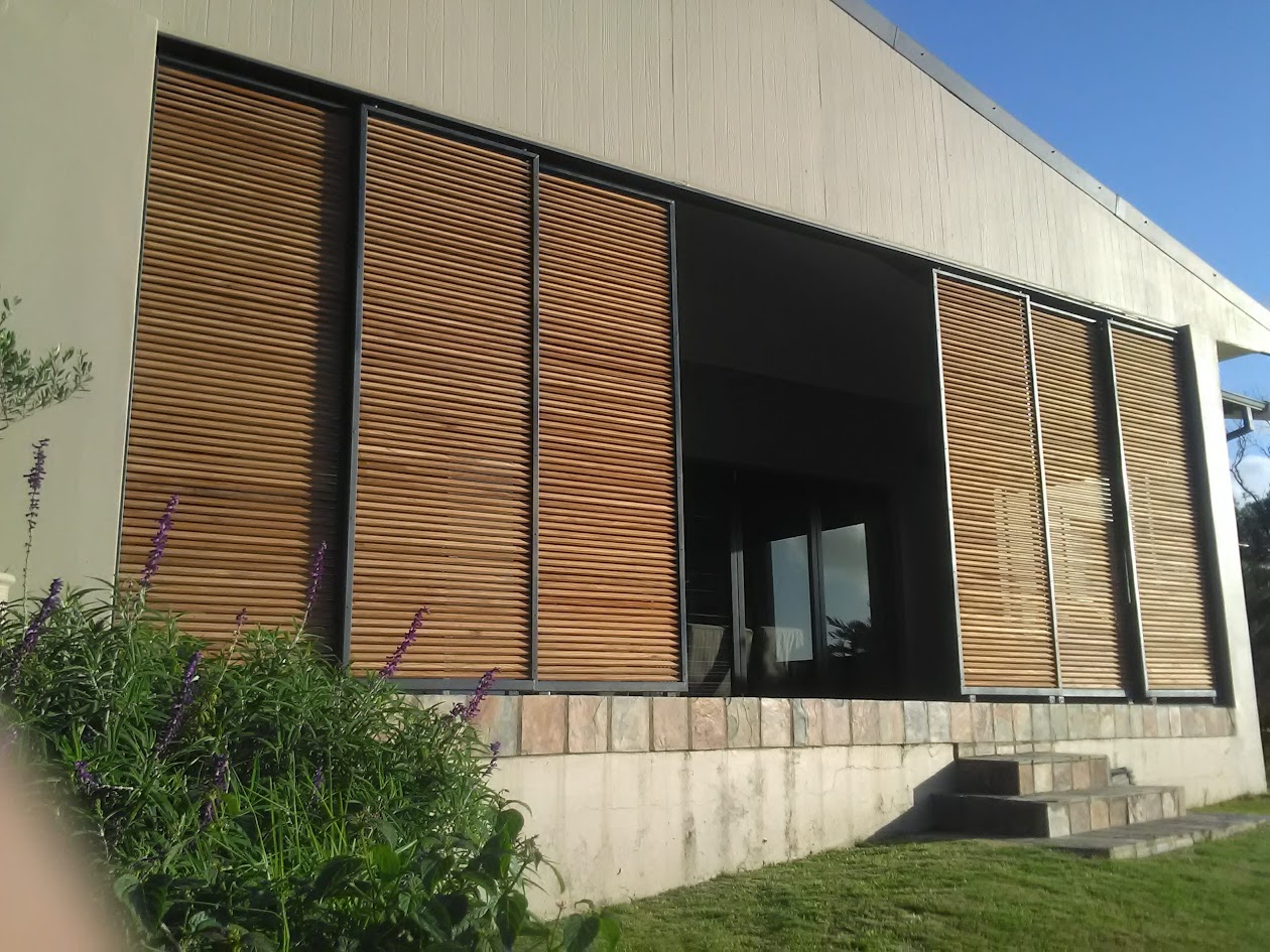 Large wooden gate shutter