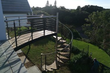Spiral custom staircase installation