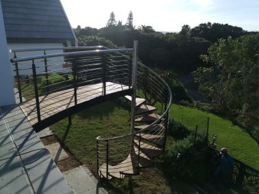 Spiral custom staircase installation