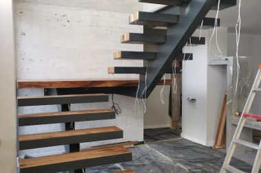 Customer stair case installation