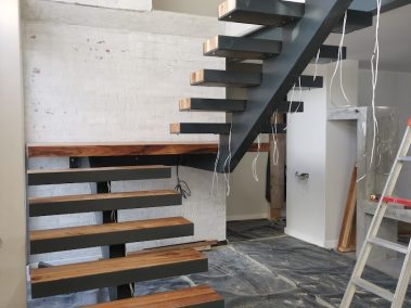 Customer stair case installation